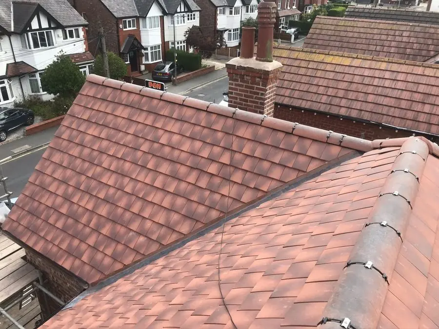 Residential rooftops in Greater Manchester
